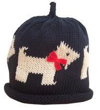 Merry Berry Navy Scottie Dog Hat